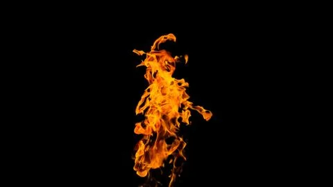Fire flames on black background. fire on black background isolated. fire patt Stock Photos
