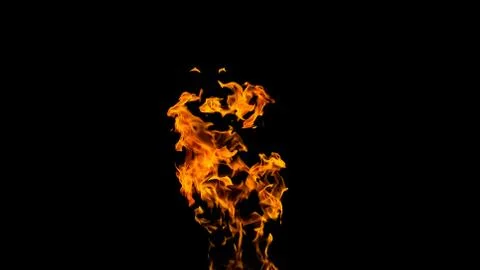 Fire flames on black background. fire on black background isolated. fire patt Stock Photos