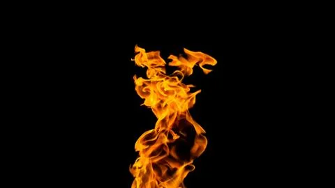 Fire flames on black background. fire on black background isolated. fire patt Stock Photos