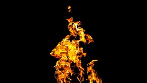 Fire flames on black background. fire on black background isolated. fire patt Stock Photos
