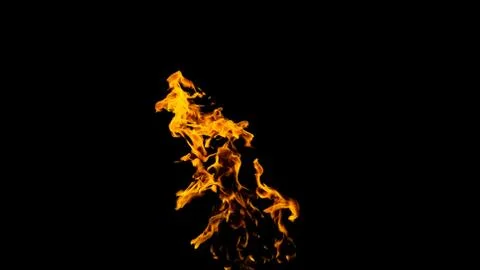 Fire flames on black background. fire on black background isolated. fire patt Foto stock