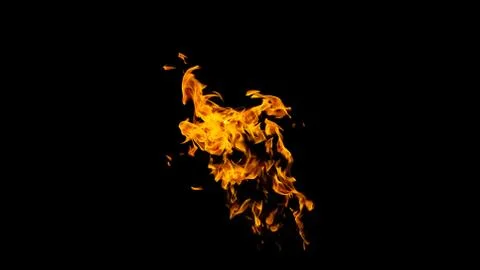 Fire flames on black background. fire on black background isolated. fire patt Stock Photos
