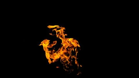 Fire flames on black background. fire on black background isolated. fire patt Stock Photos