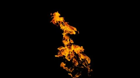 Fire flames on black background. fire on black background isolated. fire patt Stock Photos