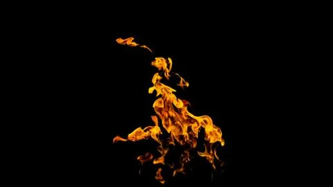 Fire flames on black background. fire on black background isolated. fire patt Stock Photos