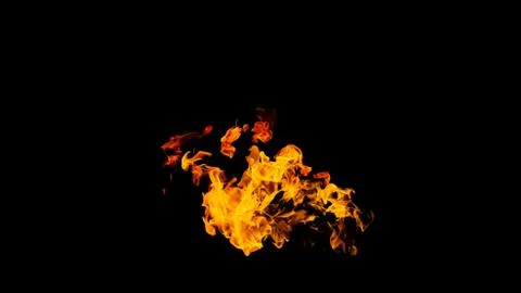 Fire flames on black background. fire on black background isolated. fire patt Stock Photos