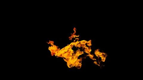 Fire flames on black background. fire on black background isolated. fire patt Stock Photos
