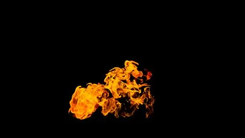 Fire flames on black background. fire on black background isolated. fire patt Stock Photos