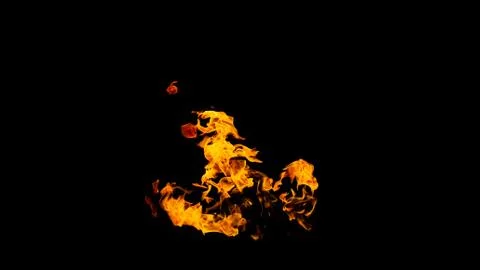 Fire flames on black background. fire on black background isolated. fire patt Stock Photos