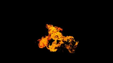 Fire flames on black background. fire on black background isolated. fire patt Stock Photos