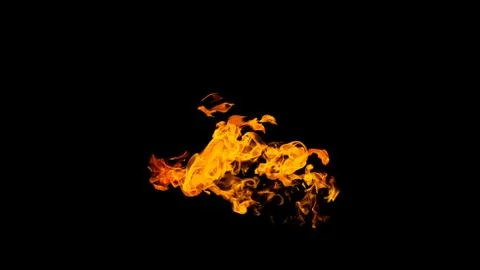 Fire flames on black background. fire on black background isolated. fire patt Stock Photos