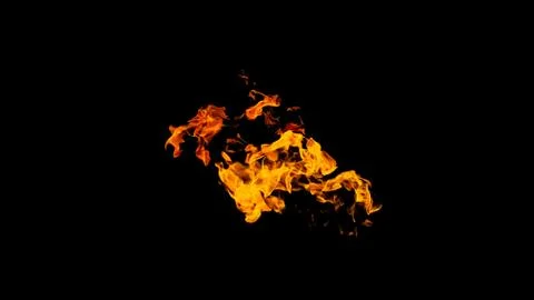 Fire flames on black background. fire on black background isolated. fire patt Stock Photos