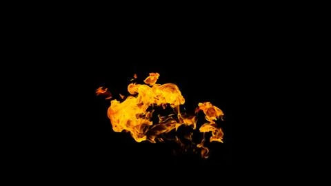 Fire flames on black background. fire on black background isolated. fire patt Stock Photos