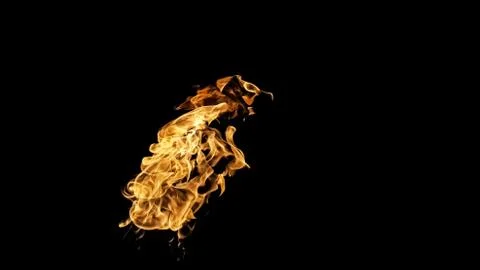 Fire flames on black background. fire on black background isolated. fire patt Photos