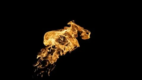 Fire flames on black background. fire on black background isolated. fire patt Foto stock