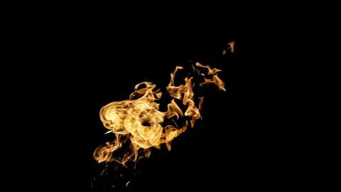 Fire flames on black background. fire on black background isolated. fire patt Stock Photos