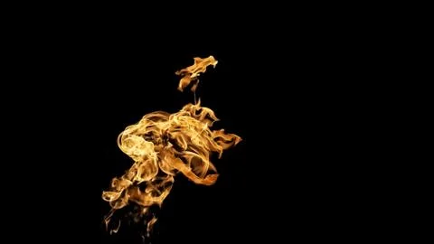 Fire flames on black background. fire on black background isolated. fire patt Stock Photos