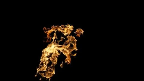 Fire flames on black background. fire on black background isolated. fire patt 스톡 사진