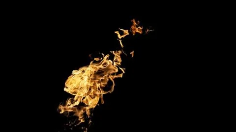 Fire flames on black background. fire on black background isolated. fire patt Stock Photos