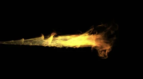 Fire flames on a black background Video stock 50171526