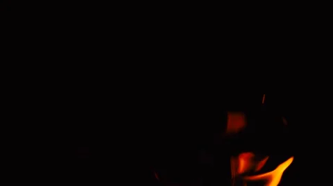 Fire. The flames on a black background. Stock Footage 67612854