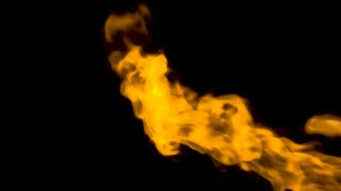 Fire flames on black background Stock Footage 82631617
