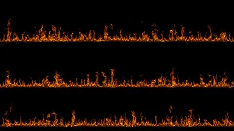 Fire flames on black background 스톡 일러스트