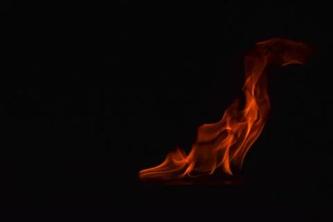 Fire flames on black background Stock Photos