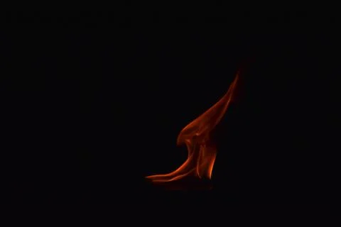 Fire flames on black background Stock Photos
