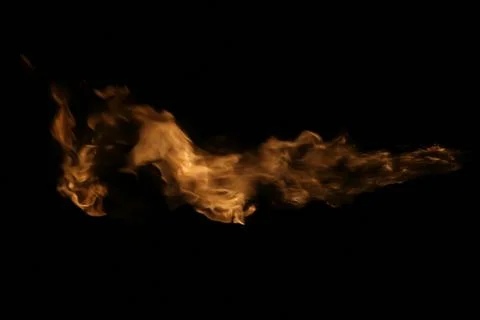 Fire flames on black background. Foto stock