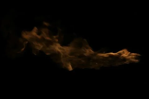 Fire flames on black background. Stock Photos