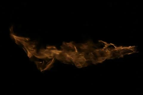 Fire flames on black background. Stock Photos