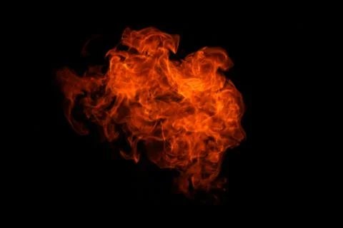 Fire flames on black background. Stock-Fotos