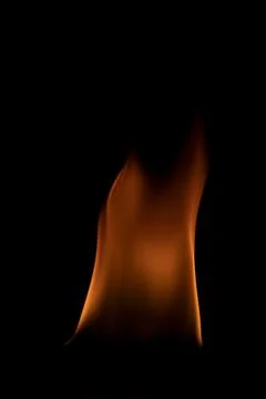 Fire flames on black background. Foto stock