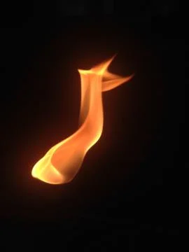 Fire flames On Black Isolated Background Stock Illustration