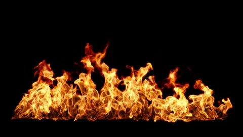 Fire flames blazing motion effect on black backgrounds rendering Vídeos de archivo 327772202