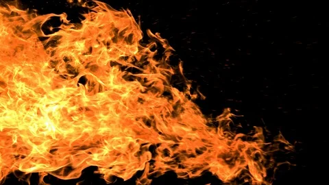 Fire flames breathing across the screen Vidéo 122159449