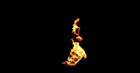 Fire flames burn motion effect 4k video rendering Vídeos de archivo 329900261