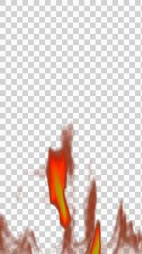 Fire flames burning with red hot sparks on transparent background and textu.. Stock Illustration