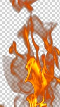 Fire flames burning with red hot sparks on transparent background and textu.. Stock Illustration