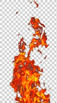 Fire flames burning with red hot sparks on transparent background and textu.. Stock Illustration