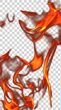 Fire flames burning with red hot sparks on transparent background and textu.. Illustrazione stock