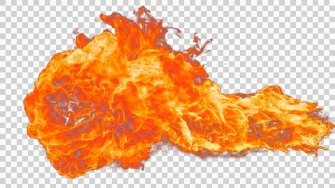 Fire flames burning with red hot sparks on transparent background and textu.. Stock Illustration