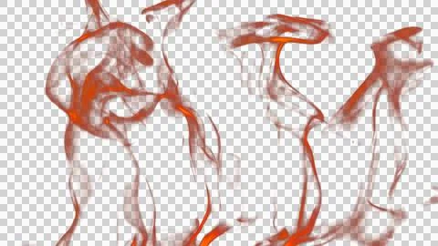 Fire flames burning with red hot sparks on transparent background and textu.. Stock Illustration