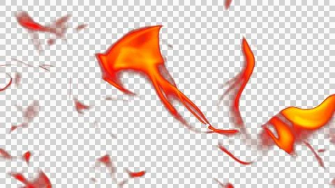 Fire flames burning with red hot sparks on transparent background and textu.. Stock Illustration