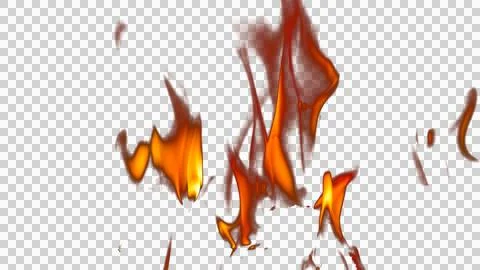 Fire flames burning with red hot sparks on transparent background and textu.. Stock Illustration