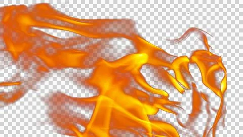 Fire flames burning with red hot sparks on transparent background and textu.. Illustrazione stock