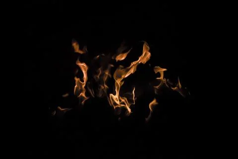 Fire Flames in The Dark Stock Photos