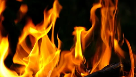 Fire flames in the darkness Stock Footage 158318779