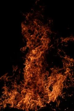 Fire Flames Fire Background. Fire Burning Blaze Fire. Realistic Flame Textu.. Stock Photos